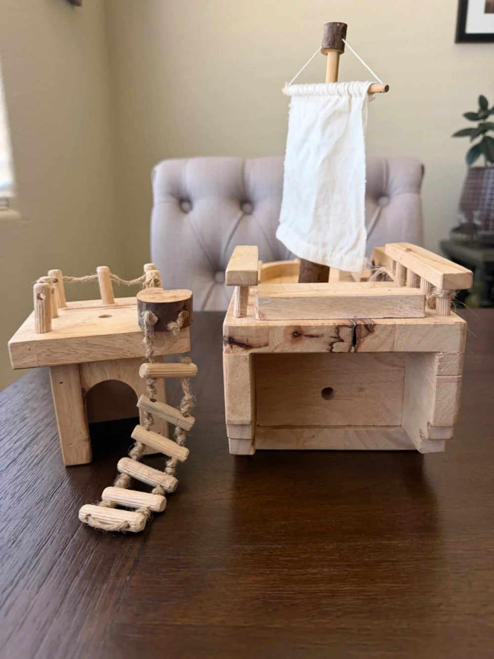 Wooden pirate ship